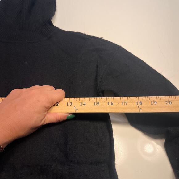 NEW Ramy Brook Black Cassidy Wool Turtleneck Sweater Top Size XS MSRP $275 - Picture 6 of 9